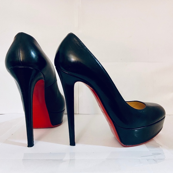 Christian Louboutin Shoes - Louboutin BIANCA 140 Black Leather Pump
